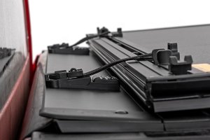 Chevrolet Silverado 1500 Hard Tri-Fold Bed Cover - Rough Country - Flip-Up - '19-'24 Chevrolet Silverado 1500 Hard Tri-Fold Bed Cover - Rough Country - Flip-Up - '19-'24